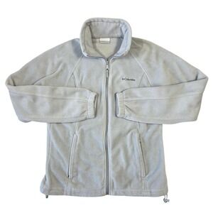 Columbia Womens Full Zip Fleece Jacket M Outdoors Granola Girl Hiking Casual